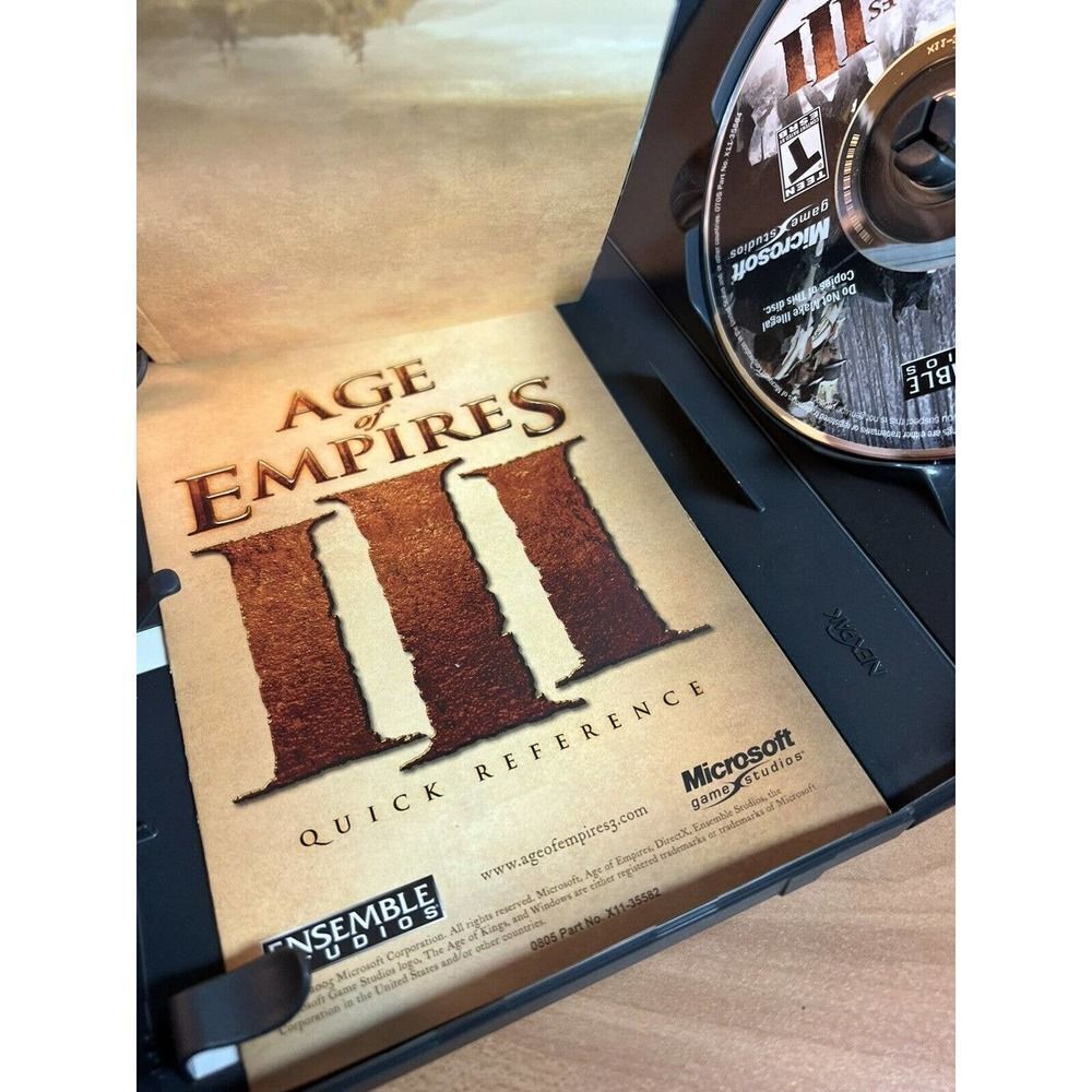 Age of Empires 3 III PC CD Microsoft 3 Discs Manual 2005 - Picture 7 of 10